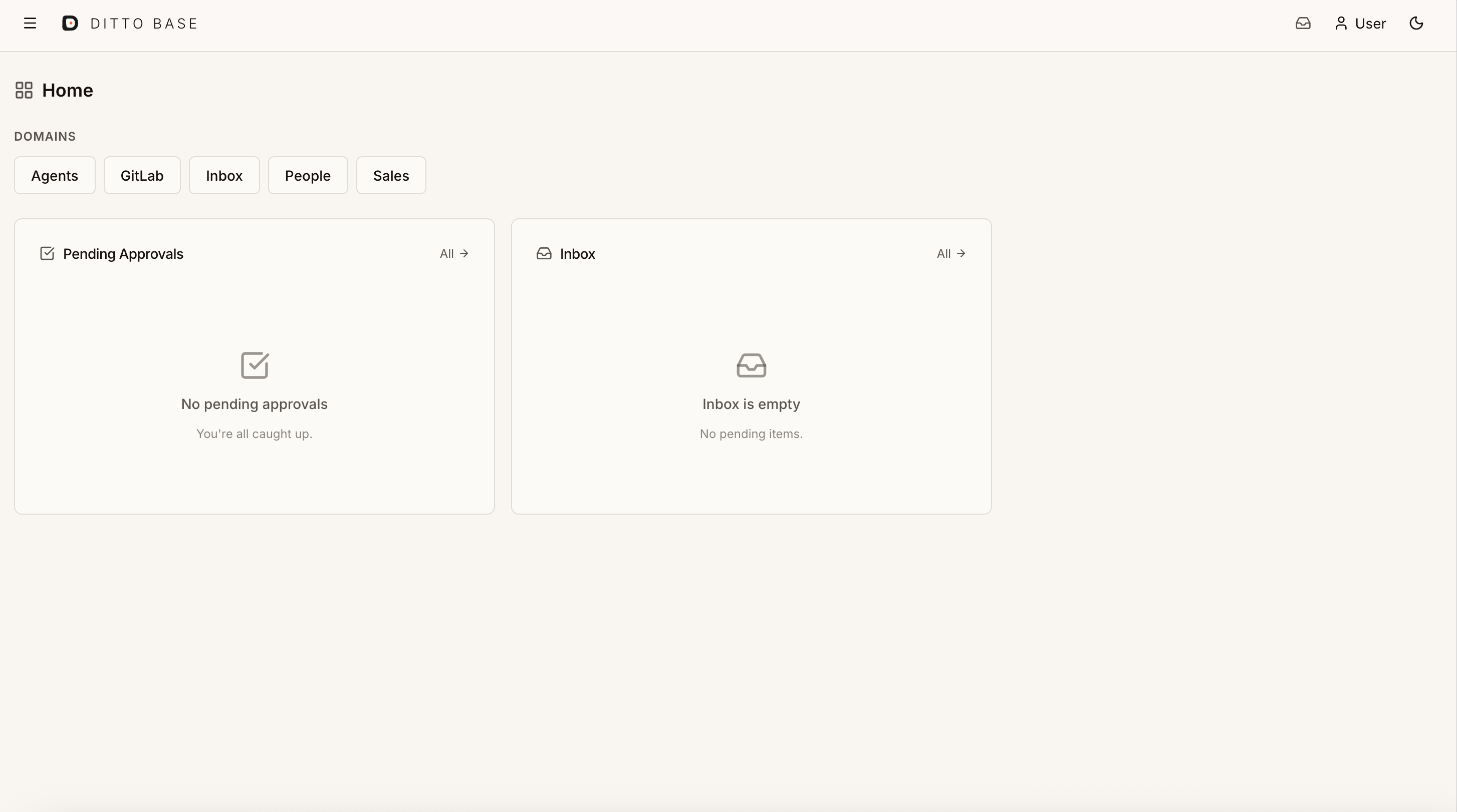 Nexus runtime interface with approvals and inbox surfaces